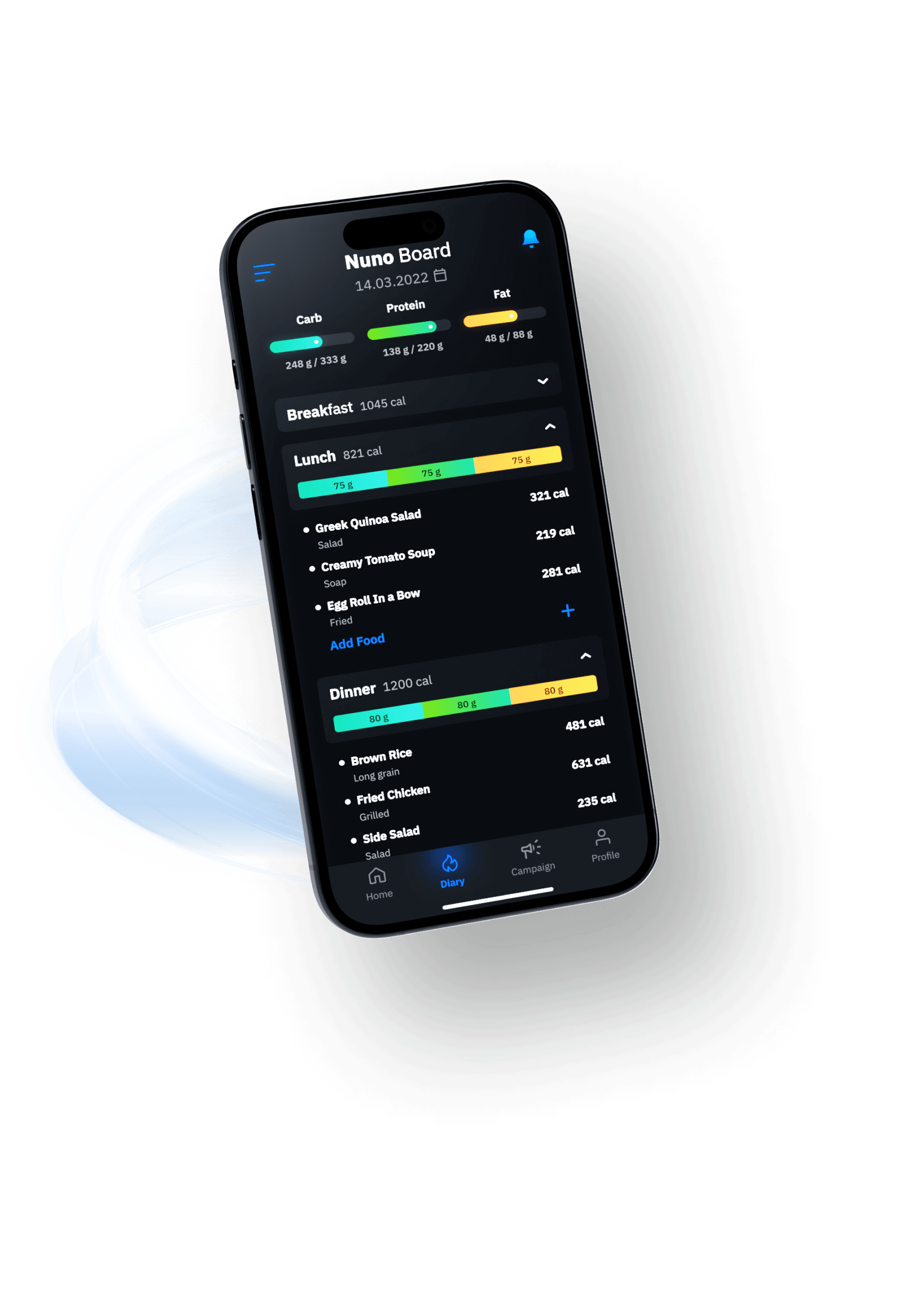 Nuno Tracking Screen